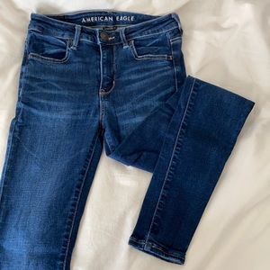 American Eagle Super Stretch Blue Skinny Jeans